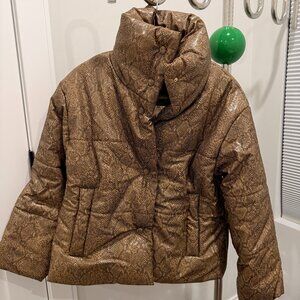 Nanushka Puffer Jacker Size Small Animal Print